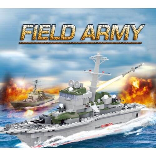 228pcs Military USS Warship Building Blocks Toys Compatible Technic Army Ship DIY Educational Bricks Toys For Children