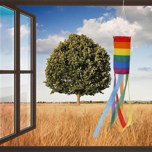 60cm Windsock Streamer Rainbow Flag LGBT Pride Wind Sock Flag Lawn Outdoor Use Aviation Bag Measurement Wind Direction