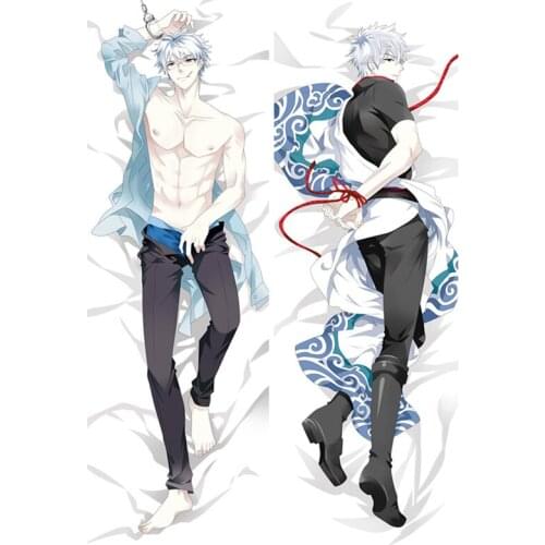 Anime Gintama Pillow Cover Sakata Gintoki Takasugi Shinsuke Dakimakura Case Cool 3D Double-sided Bedding Hugging Body Pillow