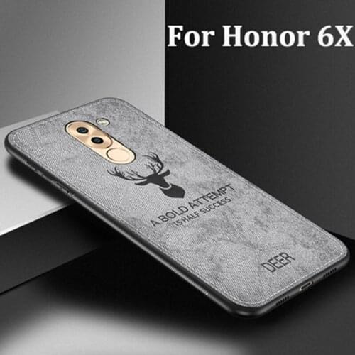 For Huawei Honor 6X Case Soft phone case For Huawei Honor6X Protection Cover For Honor 6 X Cloth + TPU cases Shell back coque
