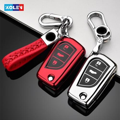 Soft TPU Car Remote Key Case Full Cover Holder For Toyota Auris Corolla Reiz Avensis Verso Yaris Aygo Rav4 Scion TC IM 2015 2016