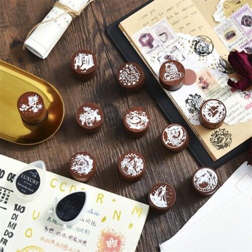 Colorful Butterfly Wood Stamps DIY Wooden Rubber Stamp Rose Flower Letters Diary Craft Card Stamps Set For Scrapbooking