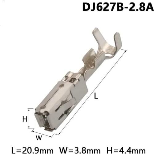 1000 Pcs 2.8 MM Automotive Wire Crimping Terminal Metal Splice Pins Contacts For Tyco Connector 1-968849-1 DJ627B-2.8