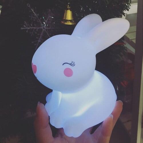 Cute Cartoon Rabbit Deer Elephant Whale Unicorn Duck Dinosaur Shaped Baby Nightlight Bedroom Desk Lamp Home Decor Kids Gift Toys