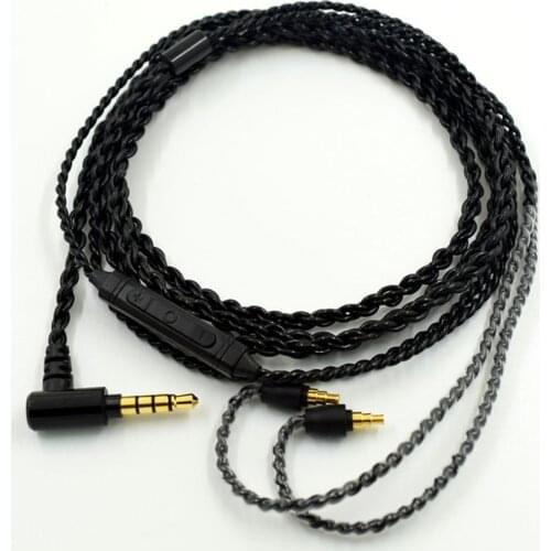 Upgraded Audio Cable with Mic Volume Control For Sennheiser IE40 PRO Headphones Headset Silver Plated Replacement Aux Cable