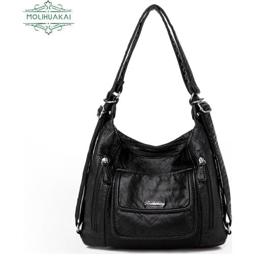 Ladies Fashion Water Wash Bags Multifunctional Backpacks Shoulder Bags Luxury Designer Bags Simple And Elegant Ladies Diagonal