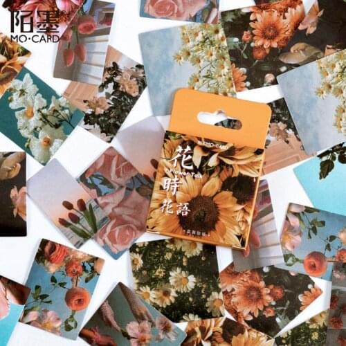 46pcs/box Flower Totem Memo Stickers Pack DIY Posted It Kawaii Planner Scrapbooking Stickers Stationery School Supplies Escolar