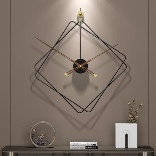 Living Room Bedroom Home Decoration Creative Wall Clock Modern Decor Luxury Minimalist Watch Metal Clocks Brief Needle Design