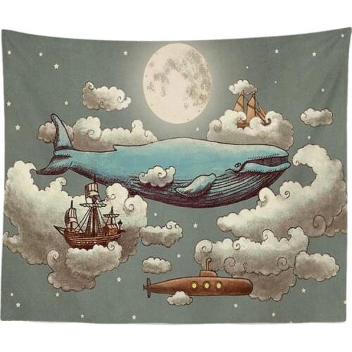 Literary Retro Wall Tapestry Scenery Printed Hippie Tapestry Home Decor Wall Hanging Tapestries For Living Room Bedroom