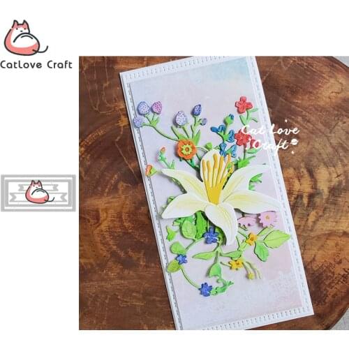 Catlove Frame Background Metal Cutting Dies Scrapbooking Mold Stencil Die Cuts Card Making DIY Craft Embossing New Dies For 2021
