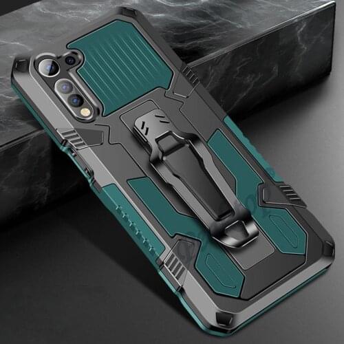 REALME C21 C15 C3 C11 Shockproof Case For Oppo Realme 6S 7 5G Belt Clip Shell Cover Realme 5 7 Pro 5S 6i Back Case Realme C21