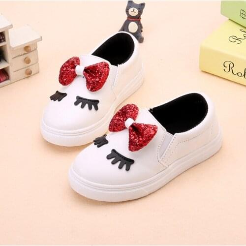 Toddler GirlS Fashion Bow Dress Spring Flat Elegant Shoes For 2021 Kids Leather Shoes Princess Children Shoes 1 3 5 11 12 Years