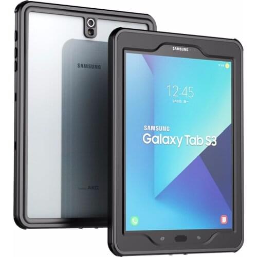 For Samsung Galaxy Tab S3 Waterproof Case with Built-in Screen Full-Body Rugged Protective Case for Galaxy Tab S3 9.7 inch 2017