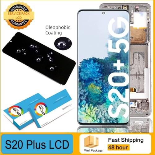 100% Original 6.7'' AMOLED LCD For SAMSUNG Galaxy S20 Plus G985 G985F G985F/DS Display Touch Screen Digitizer Repair Parts