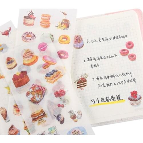 15pack/lot Dessert house Creative DIY Dariy Decoration Scrapbooking Stickers Transparent washi Planner Stickers