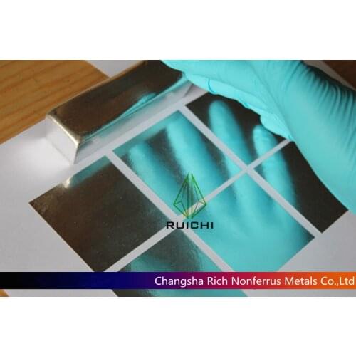 Indium Foil 0.05*50*50mm 99.995% Pure Indium Foil Metal Sheet