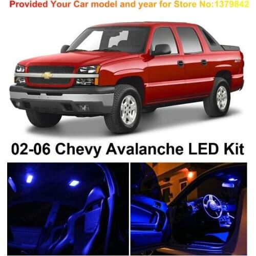Free Shipping 12Pcs/Lot car-styling Premium Package Kit LED Interior Lights For Chevrolet Avalanche 2002-2006