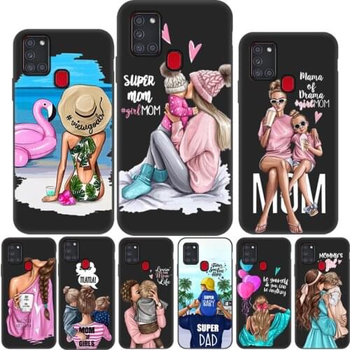 A21S Case For Samsung A21S A21 S Case Soft TPU Shell For Samsung A21S A 21 S 21S A217F 2020 Fashion Super Mom Baby Painted Cover