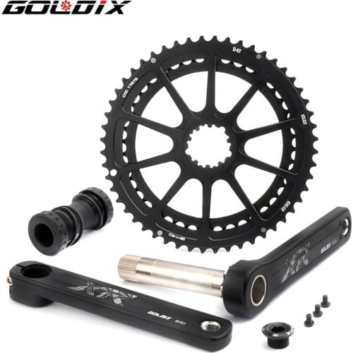 GOLDIX Road Crank 50-34T/53-39/T SRAM GXP Road Folding Bicycle SHIMANOR7000/R8000/5800/6800 Wide and Narrow Sprocket Crankset