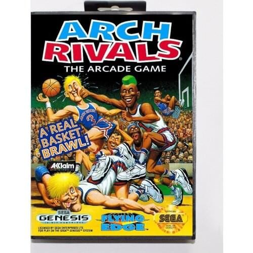 Arch Rivals Game Cartridge 16 bit MD Game Card With Retail Box For Sega Mega Drive For Genesis