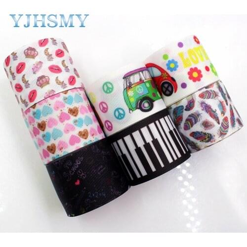 YJHSMY G-18801-749,38 mm 5 Yards Cartoon Printed grosgrain ribbons,DIY handmade Hair accessories Material wedding gift wrap
