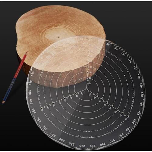 Round Center Finder Compass Acrylic Clear To Read Finder For Wood Turners Lathe Work Circles Drawing