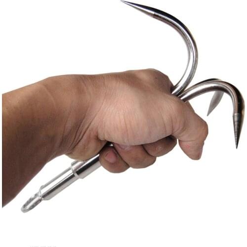 Climbing Claw Ice Rock Hook Hiking Tools Stainless Steel Outdoor Survival Mountaineering Flying Claw Grappling Hook