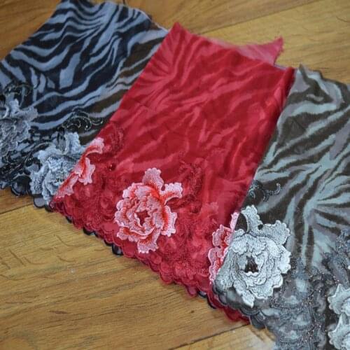 10meters Red Grey Black Grey Wedding Embroidered Diy Handmade Patchwork Lace Trim Rose Flower Ribbon For Sewing Supplies Craft