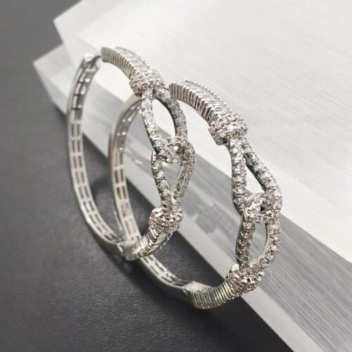 Lanyika Fashion Jewelry Contracted Stylish Circle Big Ear Loops Micro Wedding Banquet Romantic Bridal Daily Best Gift