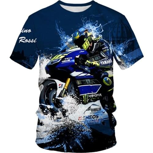 Summer fashion new mens T-shirt movie character racing 3D printing casual loose breathable trend top