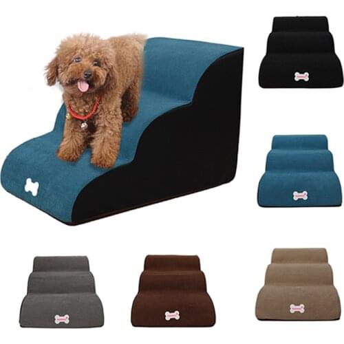 2/3 Layers Dog Stairs Soft Sponge Dog Bed Cats and Dogs Play Pet Training Stairs Educational Pet Toys Mesh Cloth Stairs