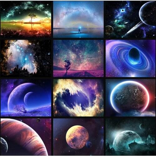 CraftArtGo 5D Diamond Embroidery Space star map Full Square Round Rhinestone Mosaic Painting Cross Stitch Flowers Diamond Kit