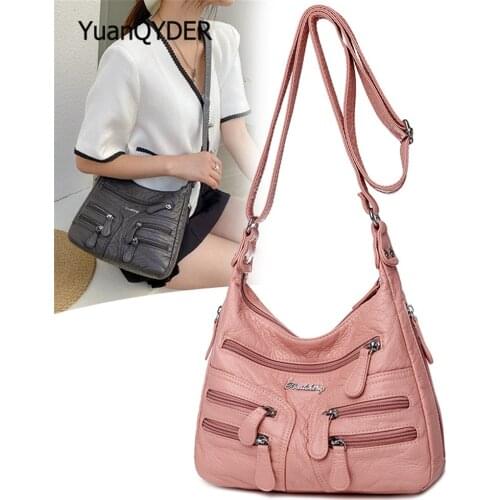 2021 New Multi-pocket Design Ladies Shoulder Bag Luxury Designer High-quality PU Leather Women Messenger Bags Bolsos De Mujer