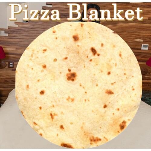 Pizza Tortilla Blanket Pita Flannel Lavash Soft Blankets Warm Winter For Bed Wool Sofa Plush Simulation Bedspread Burrito Koce