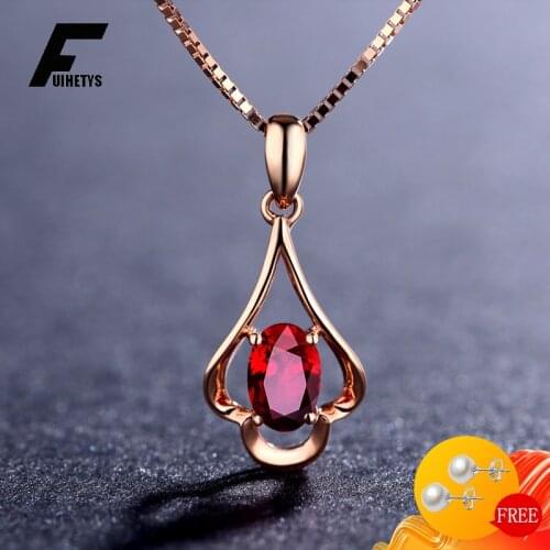 Bali Jelry Retro Necklace Silver 925 Jewelry Oval Shaped Ruby Gemstone Pendant Accessories for Women Wedding Engagement Party