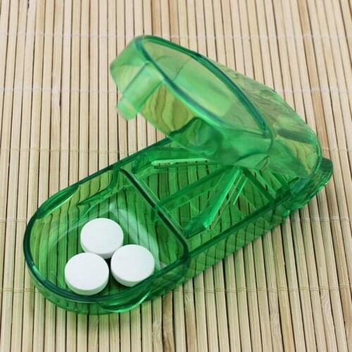 Pill Cutter Box Portable Convenient Drug Box Tablet Cutter Splitter Medicine Pill Holder Pill Cutter box pillendoosje