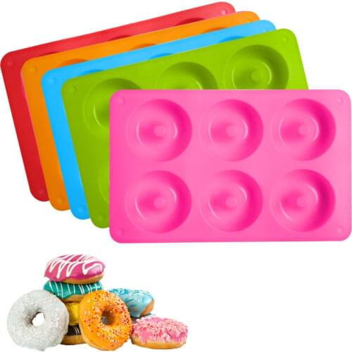 Silicone Donut Mold Baking Pan Non-Stick Baking Pastry Chocolate Cake Dessert DIY Decoration Tools Bagels Muffins Donuts Maker