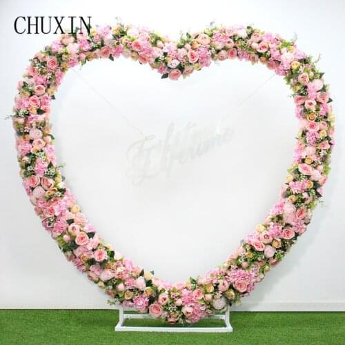 Wedding Love Arch Frame Mariage Row Runner Backdrop Stand Background Home Outdoor Party Scene Layout Metal Flowers Shelf Props