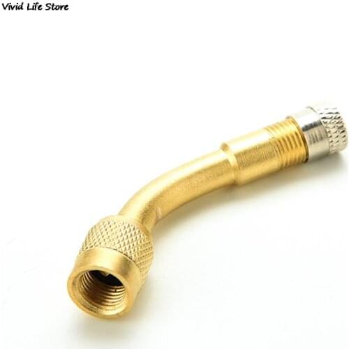 Angle Brass Air Tyre Valve Schrader Valve Stem with Extension Adapter for Car Truck Motorcycle