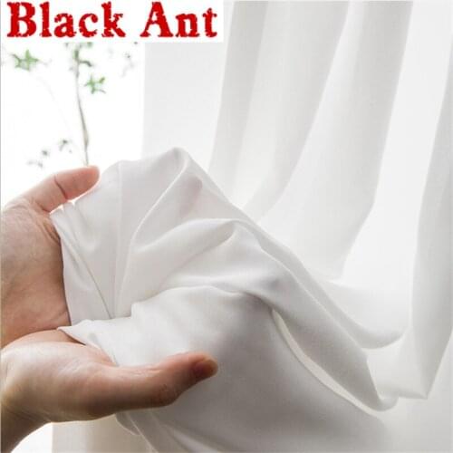 Waterproof White Sheer Curtains For Living Room Solid Window Screen Bay All Match Insulation Kitchen Finished Drapes X-JD1065