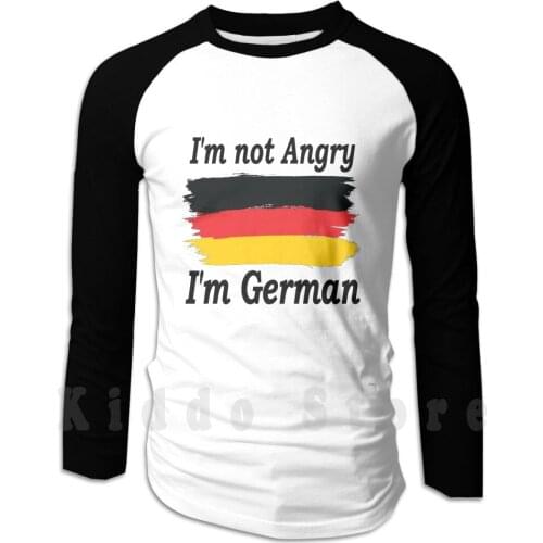 I'm Not Angry I'm German , Germany Flag , Best Friend Gift , Funny Humor Hoodie Long Sleeve Brandenburg