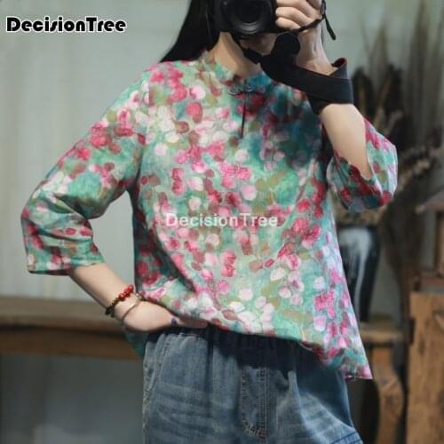 2021 chinese qipao tops women camisa china mujer pattern cheongsam shirt chinese traditional clothing cheongsam blouse