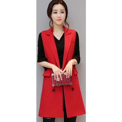 Women long spring autumn new Korean Slim thin vest
