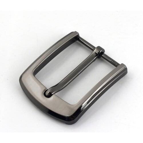 1pcs 40mm Metal Mens Casual Belt Buckle Laser Printed End Bar Heel bar Buckle Single Pin Half Buckle Leather Craft Webbing