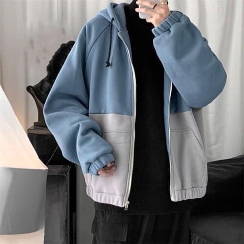 2021 Men Hoodies Sweatshirts Autumn Winter New Arrival Streetwear Trendy Fashion Zipper Cardigans Tops Male Hooded Sweatshirts