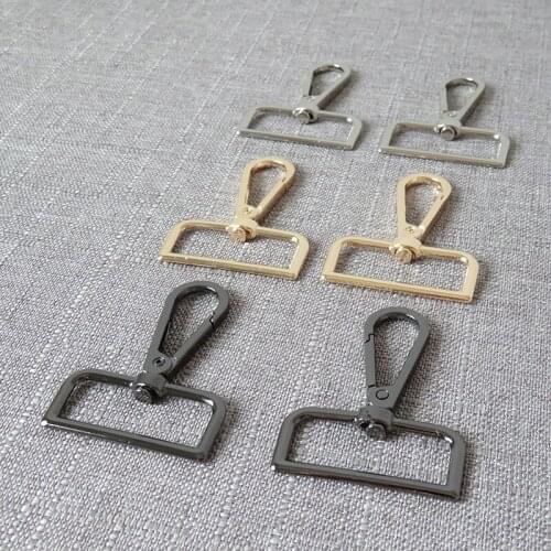 50 pcs/lot 38mm metal bag accessories pet dog leash straps belt buckles swivel eye trigger clip clasp snap hook metal hardware