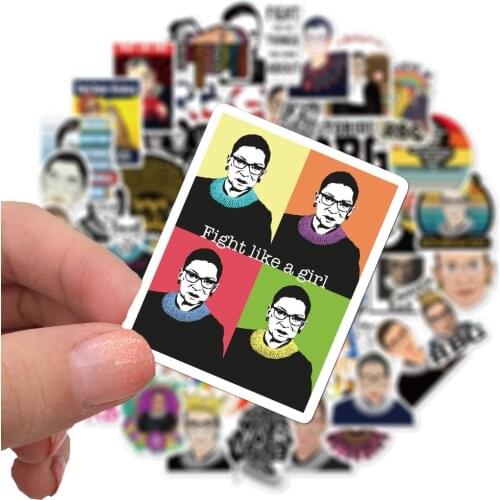 50Pcs Notorious RBG Ruth Bader Ginsburg Stickers Decal For Laptop Phone Scrapbooking Luggage Car Decorative Stationery Sticker