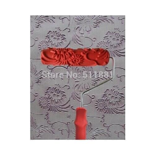 7'' NCCTEC flowers liquid wallpaper print flower tools FREE SHIPPING 180mm wallpaper paint diatom ooze embossed roller