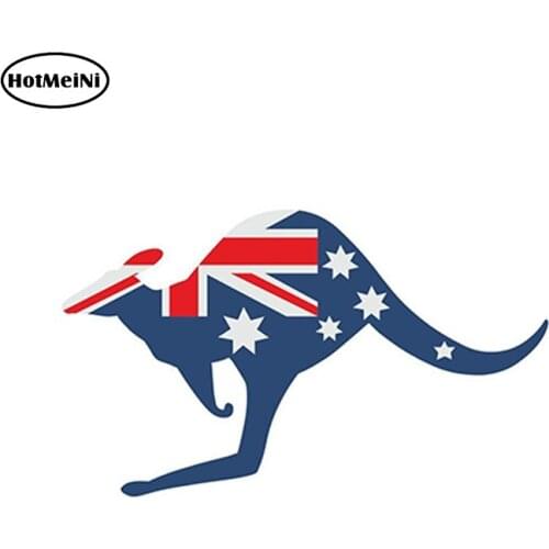 HotMeiNi Car Styling Car Sticker Australia Kangaroo Vinyl Sticker Laptop Travel Luggage Car Waterproof Accessories 13x7 cm