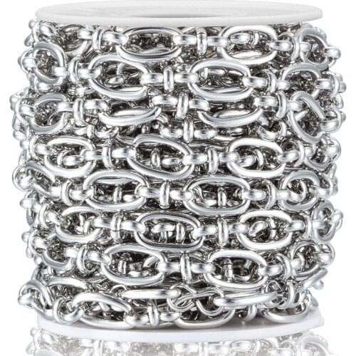 1 Meter Stainless Steel 8-button Shape Chain Necklace Lantern O-Chain For DIY Jewelry Making Pendant Handmade Bracelet Wholesale